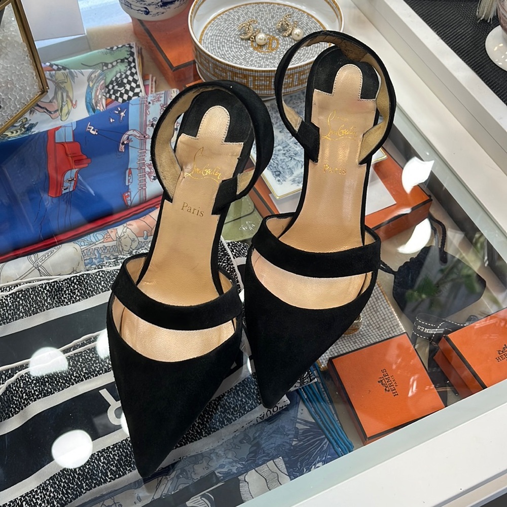Christian Louboutin velvet heels - 35.5